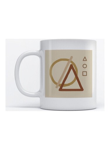 Mug Geometric Shapes for Coffee and Tea White