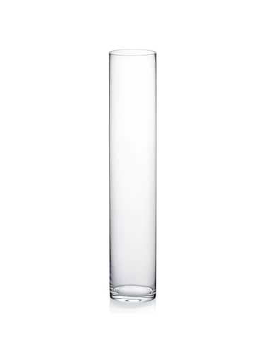 WGVI Tall Cylinder Vase, 3" W x 16" H, Clear Skinny&amp;Narrow Glass Bud Vase for Wedding Party Flowers Centerpieces Home Office Decor, 1 Piece