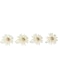 Manor Luxe Daisy Spring Flower Painted Metal Napkin Rings, Set Of 4, White