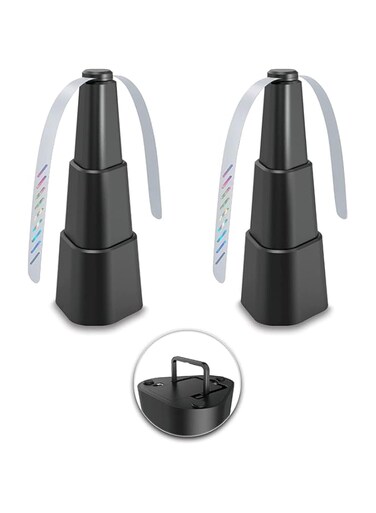 Moonmen Fly Fans for Tables: Newly Innovated Table Fans for Outdoor/Indoor Activities, Mini-Blade Picnic Drive Table Fan Portable Automatic Table Food Fly Fan, Keep for Your Food Clean (2 Pack)