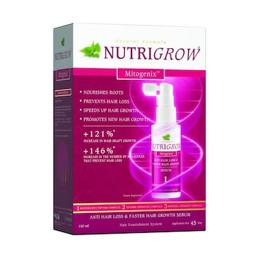 NutriGrow Anti Hair Loss &amp; Faster Hair Growth Serum, Set of 3 for All Hair Types, 180 ml