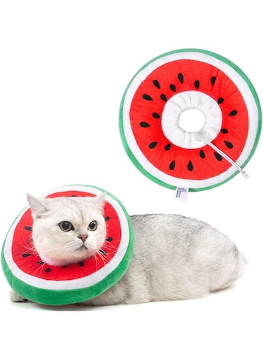 Adjustable Cat Recovery Collar, Cute Cat Collar Adjustable Cat Cone Collar Soft After Surgery for Kittens (Large)