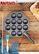 Takoyaki Baking Mould Pan,12-pits Cast Iron NonStick Takoyaki Pan With 2 PCS Takoyaki Sticks,1 Glove And 1 Brush,Cookware For Pancake Puffs,Black