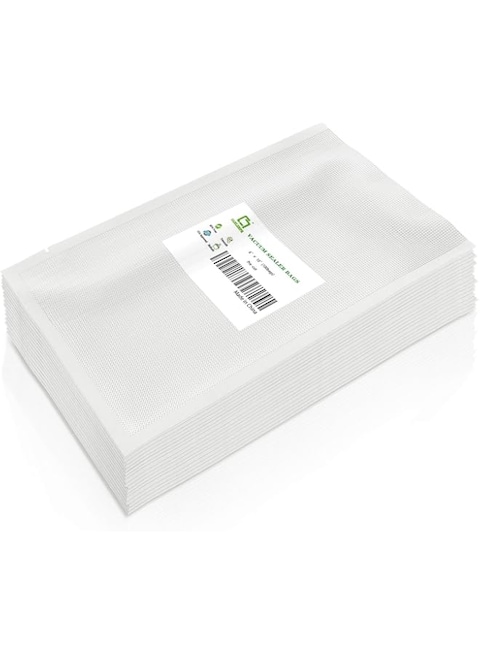 CANLENPK 6&times;10 Inch Vacuum Sealer Bags,Pint SizePrecut Food Storage Bag,Seal Meal Snack Fruit Nut etc,Boil Steam Heat Freeze Safe,Commercial Grade Heavy Duty Sealable Sous Vide Bags(100PCS)