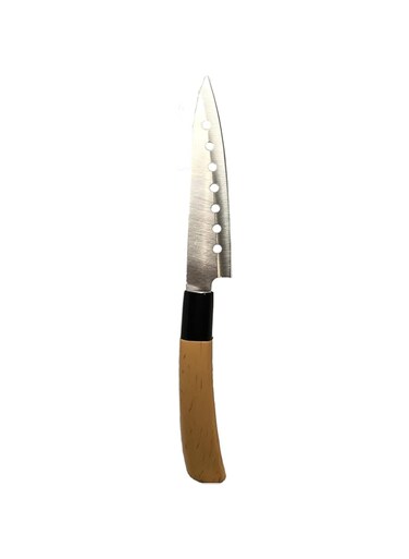 Kitchen Knife, Chef Knife with Wooden Handles, Small Chef's Knives, Ultra Sharp Stainless Steel Utility Knives, Ideal for Home Cooking and Restaurant Use (Light Brown Handle)