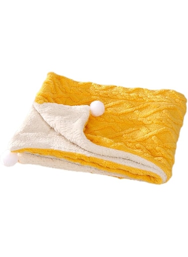 Tazweeq Premium Soft Dog Blanket,Washable Puppy Essentials,Dog Product,Cat Kitten Calming Blankets Throw for Medium Small Dogs Pet Dog Gifts(Yellow,M)