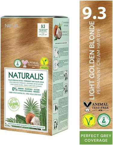 صبغة شعر دائمة من نيفا ناتشوراليز، نباتية، تغطية كاملة للشعر الرمادي، عضوية، خالية من المواد الكيميائية الضارة، خالية من الأمونيا، تدوم طويلاً.