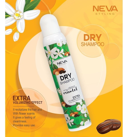 Neva Styling Dry Shampoo Extra Volumizing Effect Oriental Coffee, Almond, Jasmine, Orange &amp; Blossom, 200ml