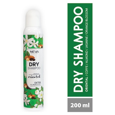 Neva Styling Dry Shampoo Extra Volumizing Effect Oriental Coffee, Almond, Jasmine, Orange &amp; Blossom, 200ml