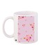 Flower Printed Coffee Mug White/Pink/Green 11ounce