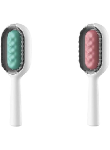 2pcs Water Brush for Cats Dogs, Sticky Brush 2.0 for Cats, Cat Bath Brush, 2 in 1 Cleaning Brush Cat, Wet Cat Comb, Pet Hair Removal Comb with Water Tank