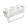 Herevin Polypropylene Shelf with Paper Towel Holder &ndash; Black/White (Assorted)   Wall Mounted Kitchen Shelf   Multi-Purpose Storage Rack for Kitchen &amp; Bathroom