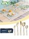 20PCS Gold Cutlery Set, Flower and Butterfly Pattern Flatware Set, Mirror Polished Tableware Set, Eating Utensils Set, Knives Spoons Fork Tea Spoon Small Fork*4
