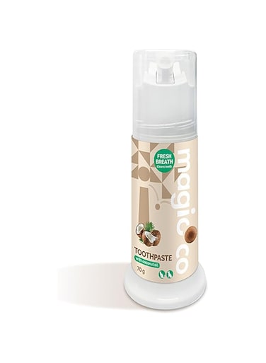 Magicoco Toothpaste for dogs and cats with coconut oil，Nhibits Calculus and Plaque Production, Keeps Breath Fresh - 70g/2.47Oz