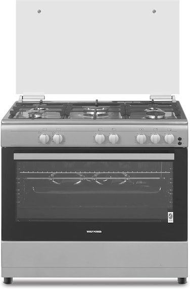 Wolf Power Freestanding 90X60 Cm Gas Cooking Range, 5 Gas Burners, Cast Iron Pan Support, Auto Ignition, Stainless Steel, Wcr950Ci