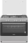 Wolf Power Freestanding 90X60 Cm Gas Cooking Range, 5 Gas Burners, Cast Iron Pan Support, Auto Ignition, Stainless Steel, Wcr950Ci