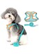 Mumoo Bear No Pull Small Dog Harness and Leash Set Escape Proof Boy Girl Puppy Step In Suede Vest Harness Reflective Adjustable Chest Harnesses Pet Outdoor Walking Jacket