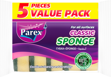PAREX SPONGE GREEN 
VALUE 5 PIECES