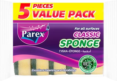 PAREX SPONGE GREEN 
VALUE 5 PIECES
