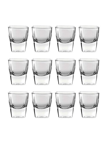 Pack Of 12 Plaza Shot Glass Clear