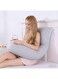 80x150cm 1pc U-Shaped Full Body Pregnancy Cotton Pillow Pregnancy Pillows For Sleeping U-Shape Pregnancy Supporter Pillow Case Soft Body Cushion Cover for Side Sleeping and Washable for Pregnant Women(Grey)