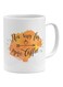 Way For More Coffee Printed Mug White/Orange/Black