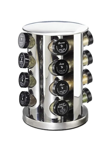 Beauenty 16 Glass Jars Spice Rack Set