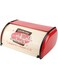 Entatial Anti-skid Large Capacity Metal Food Container, Bread Storage Box, for Home Camping Picnic Kitchen accessory(red)