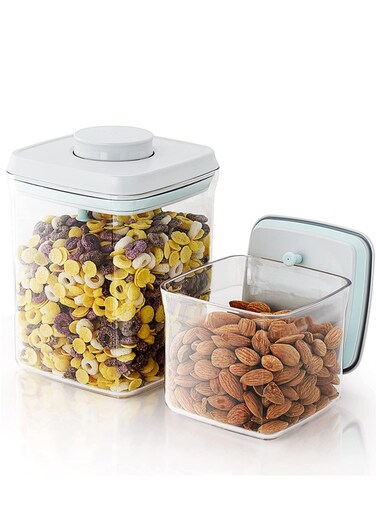 Airtight Food Containers Kitchen Storage Containers with Lids Ideal for Cereal and Pantry Storage Includes Pantry Airtight Kitchen Containers Storage Set 500ml and 850ml Sizes Set of 2