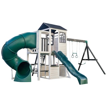 KidKraft Wrangler Way Wooden Outdoor Playset / Swingset