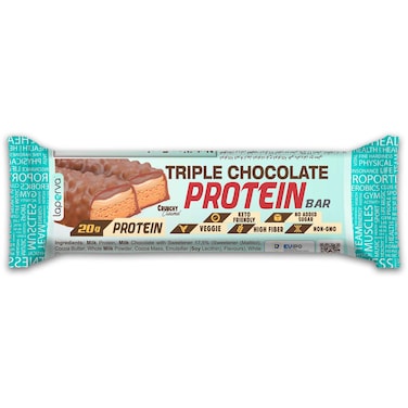 Laperva Triple Chocolate Protein Bar, Crunchy Caramel, 1 Bar