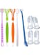 Tazweeq 9Pcs Dog Toothbrush, Dog Toothbrush Set, Triple Head Dog Toothbrushes, Dual Head Toothbrush, Finger Rubber Toothbrush, Multi-Angle Teeth Cleaning Brush for Oral Dental Care for Dogs and Cats