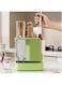 WHFEVDFY Stylish Kitchen Utensil Holder Knife Holder Block Organizer with Large Capacity Detachable Design, Ventilated, and Hygienic Perfect for Knives, Chopsticks, and Tableware Organizat (Green)