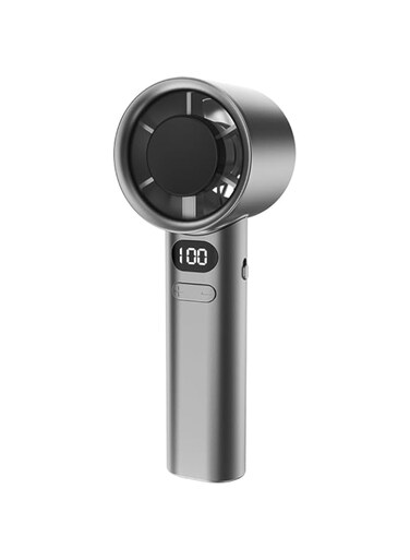Eacam Handheld Fan,Portable High-Speed Turbofan USB Rechargeable Electric Fan with Digital Display, Support 120-Speeds Infinitely Adjustable for Camping Travel Home Office