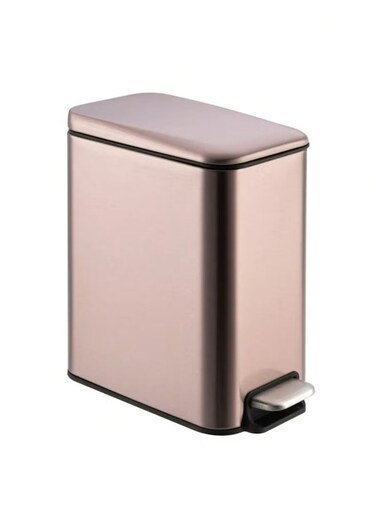13L Stainless Steel Pedal Trash Can &acirc;&euro;&ldquo; Brushed Finish with Soft-Close Lid Gold Color