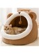 Bear Shape Cat and Dog Bed  Comfortable Indoor Cat and Dog beds for Small Dogs/Most Cats  Fluffy Snuggery Puppy Beds  Small Dog Bed Cat Bed  Calming Anti-Anxiety Bed (Medium)