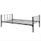 INFINI HOMES Steel Heavy Duty Metal Single Bed without Mattress (Single, Black, 190 X 90 X 70 CM)