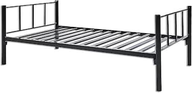INFINI HOMES Steel Heavy Duty Metal Single Bed without Mattress (Single, Black, 190 X 90 X 70 CM)