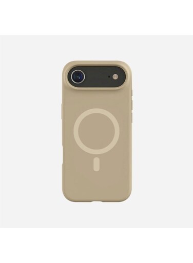 Mobcos iPhone 17 Air Brown Elite Ring Premium Silicone MagSafe Case for iPhone   Silky Soft Touch   Military-Grade Shockproof Protection   Strong Magnetic Compatibility   Luxury Slim Cover
