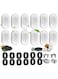 FEJYTOR 24PCS Cat Water Fountain Filters, Cat Fountain Filter Replacement for 108oz/3.2L &amp; 67oz/2L Stainless Steel Cat Water Fountain, Pet Fountain Activated Carbon Replaced Filter(12Filter+12Sponge)