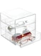 iDesign Plastic Divided 3-Drawer Vanity &amp; Countertop Organizer &ndash; 7" x 6.5" 6.5&rdquo;, Clear