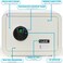 Safe Box with Biometric Fingerprint Lock, A4 Document Size Safety Deposit Box for Home Office Shop RB25QC9 (25x35x28cm) Warm Grey