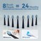 7AM2M Sonic Electric Toothbrush for Adults and Kids- High Power Rechargeable Toothbrushes with 8 Brush Heads,5 Adjustable Modes, Built-in 2-Minute Smart Timer,4 Hours Fast Charge for 30 Days (Navy)
