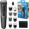Philips 10-in-1 All-In-One Trimmer, Series 3000 Grooming Kit for Beard, Hair &amp; Body with 10 Attachments, Including Nose Trimmer, Self-Sharpening Metal Blades, UK 3-Pin Plug - MG3747/33