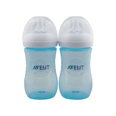 Philips Avent Natural 2.0 Bottle Blue 260ml 2's SCF035/27
