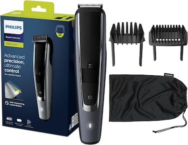 Philips Beard Trimmer BT5502/13, Lift &amp; Trim Pro For Even Beard, 40 Length Settings, Corded &amp; Cordless, Maintenance-Free Blades, No Oil Needed, 90min Battery, Waterproof, Storage Pouch