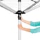 Brabantia Lift-O-Matic Advance Rotary Washing Line, 60m, 4 Arms, Metallic Grey, Height Adjustable Outdoor Clothes Dryer with Ground Spike, Cover &amp; Peg Bag
