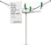 Brabantia Lift-O-Matic Advance Rotary Washing Line, 60m, 4 Arms, Metallic Grey, Height Adjustable Outdoor Clothes Dryer with Ground Spike, Cover &amp; Peg Bag