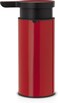 Brabantia Handwash Soap Dispenser, 200ml, Passion Red, Refillable Non-Drip Soap Pump for Bathroom, Kitchen or Toilet, Stainless Steel &amp; Plastic