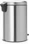 Brabantia NewIcon Pedal Bin 20 L Matt Steel &ndash; Soft-Close with Plastic Inner Bucket
